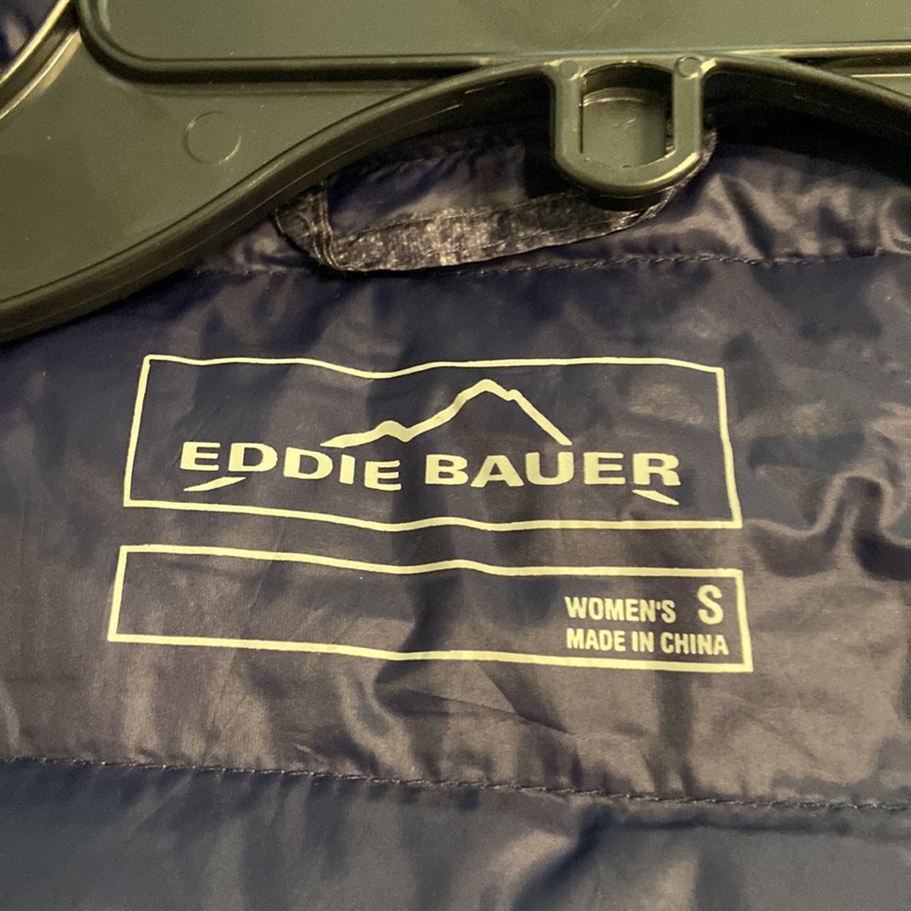 Eddie Bauer Women Down Jacket size S EB650 color gray/bluish 100% nylon BNWOT - Picture 7 of 16